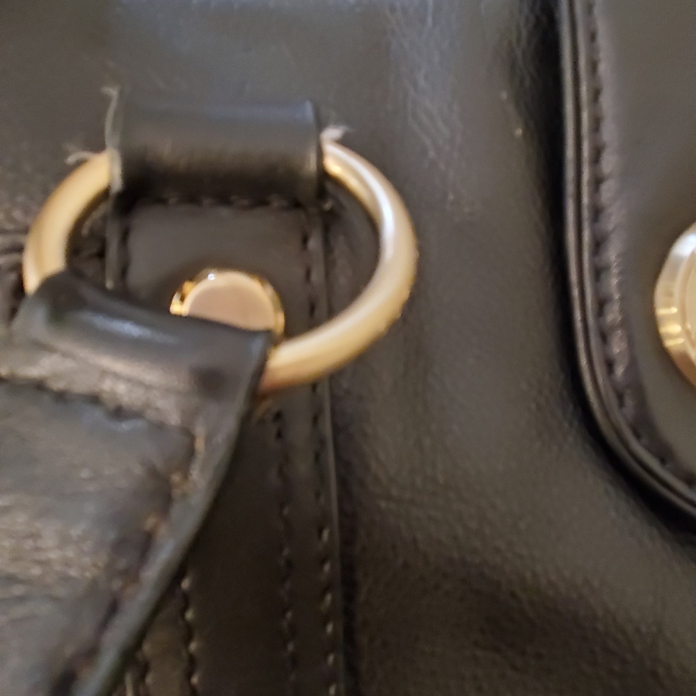 MICHAEL KORS Large Black Leather Purse Bag Tote - Picture 3 of 8